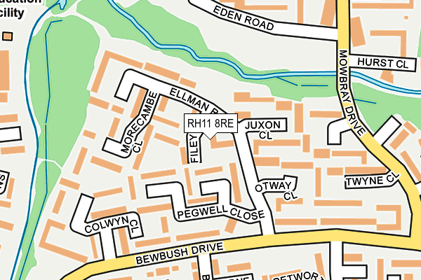 RH11 8RE map - OS OpenMap – Local (Ordnance Survey)