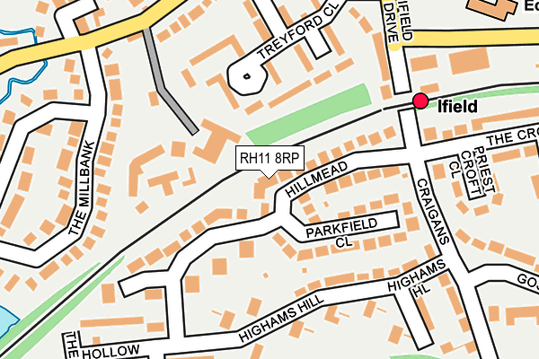 RH11 8RP map - OS OpenMap – Local (Ordnance Survey)