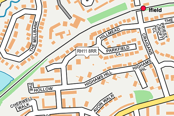 RH11 8RR map - OS OpenMap – Local (Ordnance Survey)