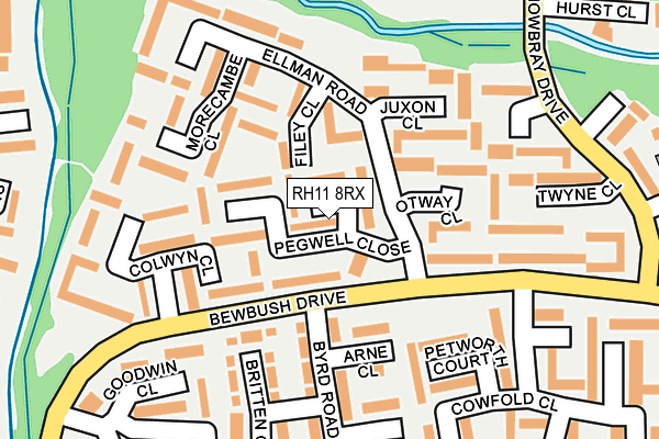 RH11 8RX map - OS OpenMap – Local (Ordnance Survey)