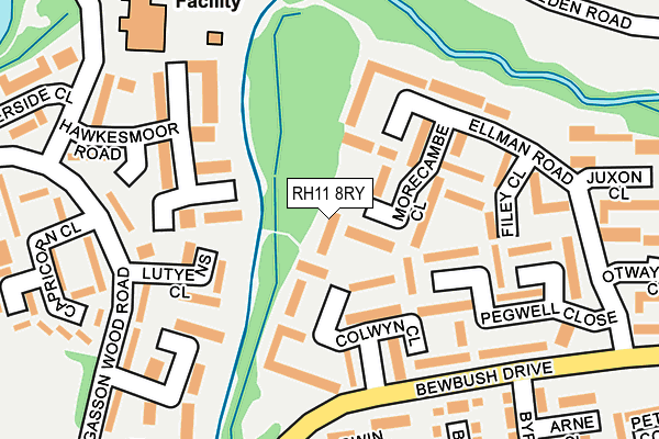 RH11 8RY map - OS OpenMap – Local (Ordnance Survey)