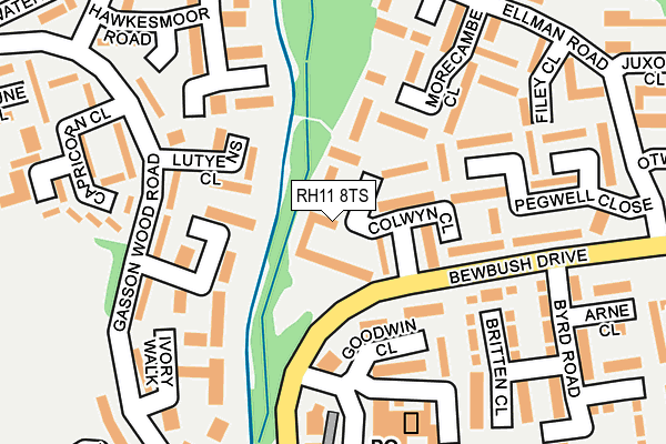 RH11 8TS map - OS OpenMap – Local (Ordnance Survey)