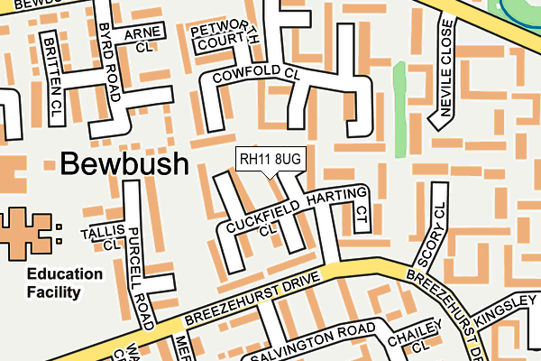 RH11 8UG map - OS OpenMap – Local (Ordnance Survey)