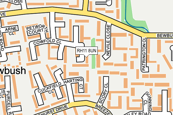 RH11 8UN map - OS OpenMap – Local (Ordnance Survey)