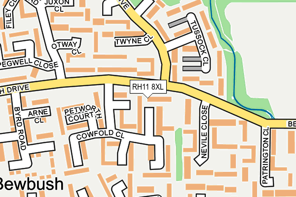 RH11 8XL map - OS OpenMap – Local (Ordnance Survey)