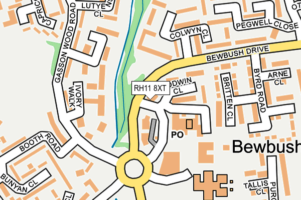 RH11 8XT map - OS OpenMap – Local (Ordnance Survey)