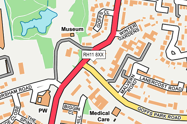 RH11 8XX map - OS OpenMap – Local (Ordnance Survey)