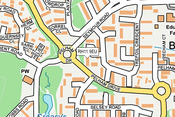 RH11 9EU map - OS OpenMap – Local (Ordnance Survey)