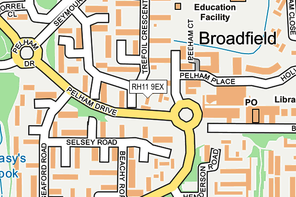 RH11 9EX map - OS OpenMap – Local (Ordnance Survey)