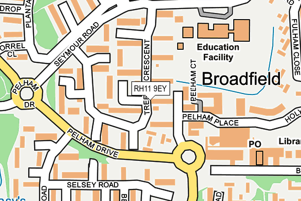 RH11 9EY map - OS OpenMap – Local (Ordnance Survey)
