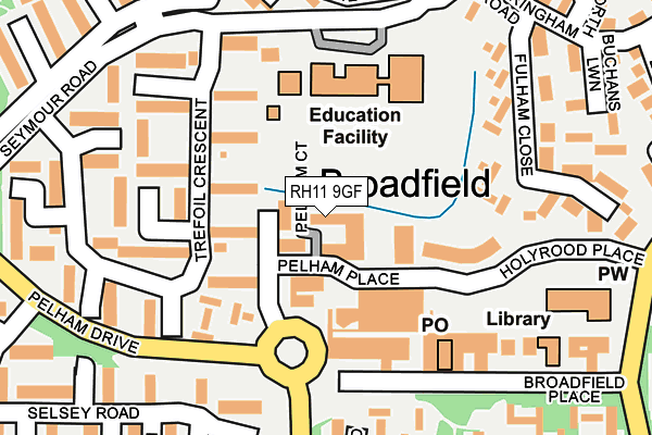 RH11 9GF map - OS OpenMap – Local (Ordnance Survey)