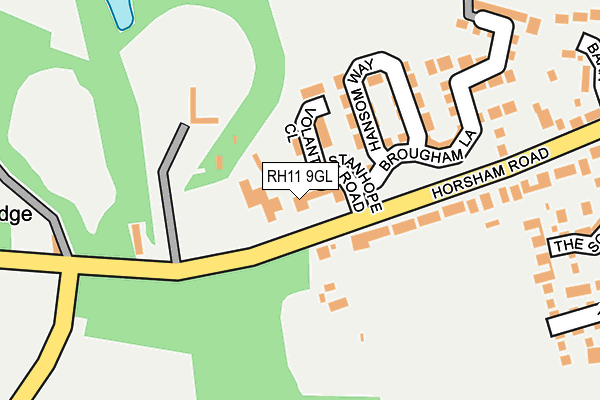 RH11 9GL map - OS OpenMap – Local (Ordnance Survey)