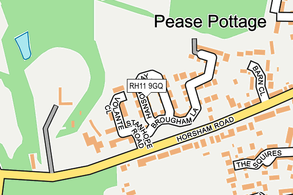 RH11 9GQ map - OS OpenMap – Local (Ordnance Survey)