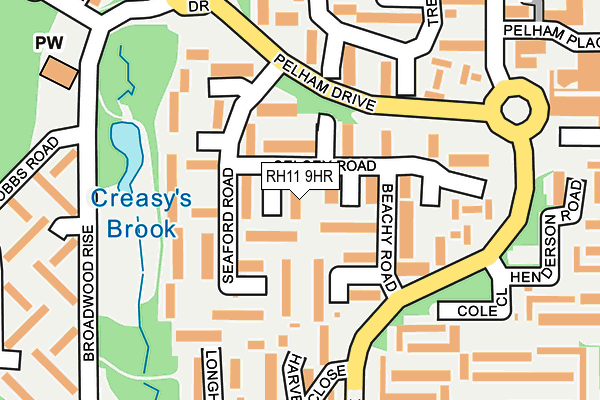 RH11 9HR map - OS OpenMap – Local (Ordnance Survey)