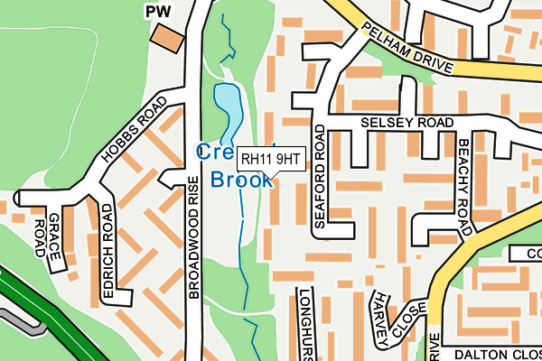 RH11 9HT map - OS OpenMap – Local (Ordnance Survey)