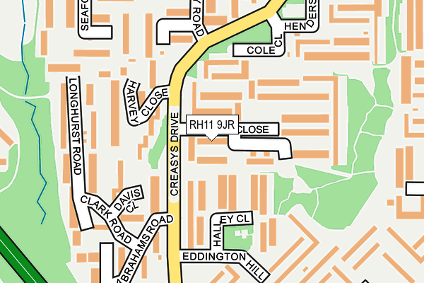 RH11 9JR map - OS OpenMap – Local (Ordnance Survey)