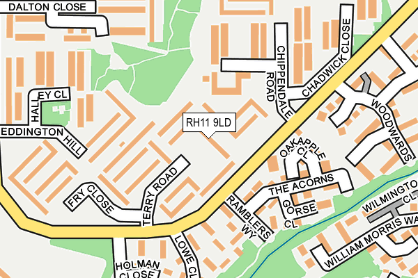 RH11 9LD map - OS OpenMap – Local (Ordnance Survey)