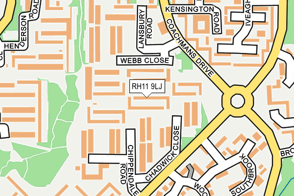 RH11 9LJ map - OS OpenMap – Local (Ordnance Survey)