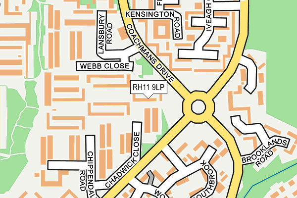 RH11 9LP map - OS OpenMap – Local (Ordnance Survey)