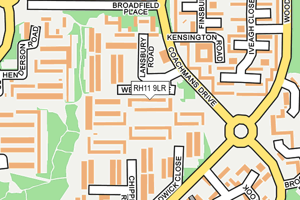 RH11 9LR map - OS OpenMap – Local (Ordnance Survey)