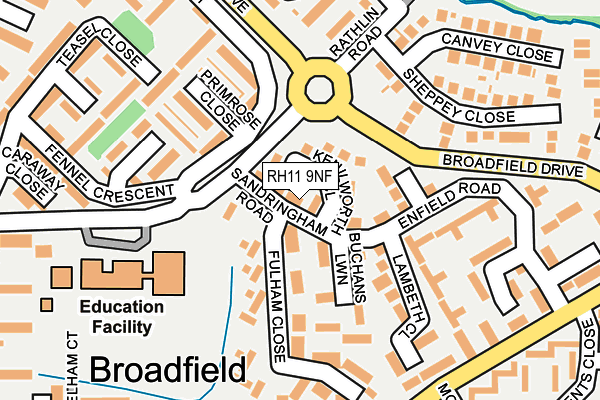 RH11 9NF map - OS OpenMap – Local (Ordnance Survey)