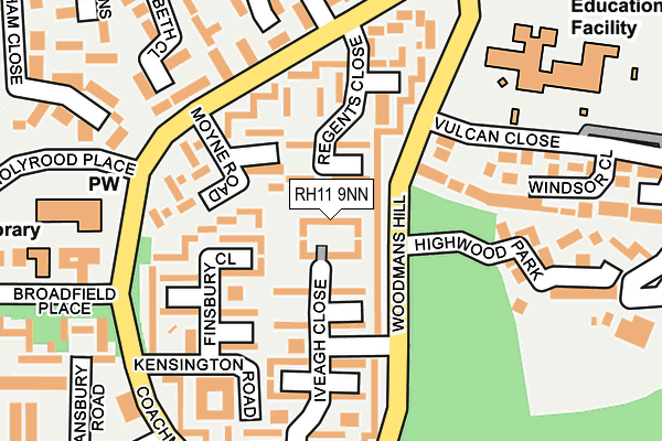 RH11 9NN map - OS OpenMap – Local (Ordnance Survey)