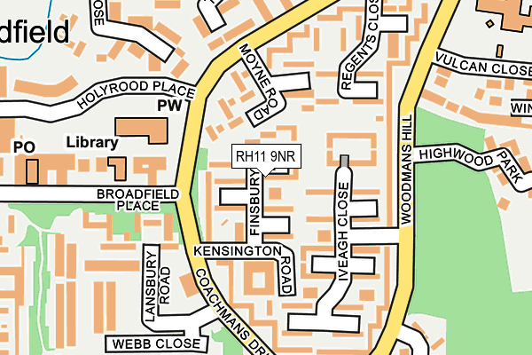 RH11 9NR map - OS OpenMap – Local (Ordnance Survey)