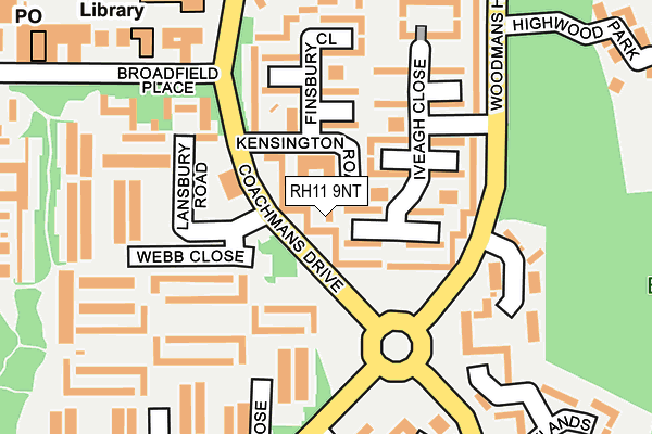 RH11 9NT map - OS OpenMap – Local (Ordnance Survey)