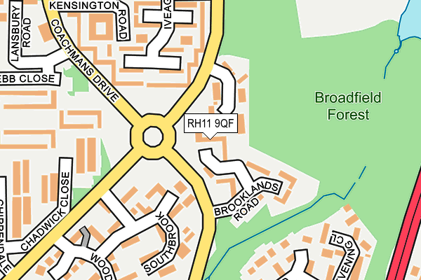 RH11 9QF map - OS OpenMap – Local (Ordnance Survey)