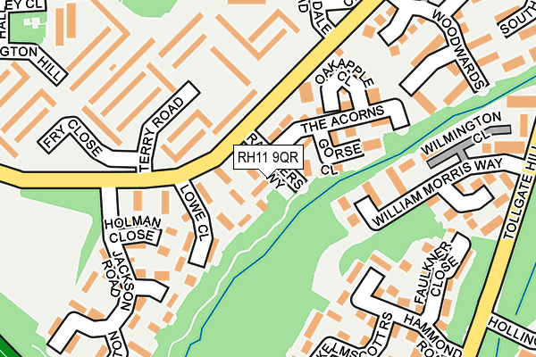 RH11 9QR map - OS OpenMap – Local (Ordnance Survey)