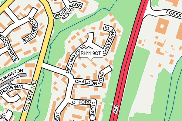 RH11 9QT map - OS OpenMap – Local (Ordnance Survey)