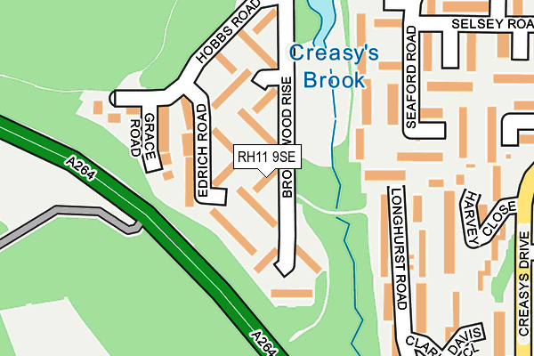 RH11 9SE map - OS OpenMap – Local (Ordnance Survey)