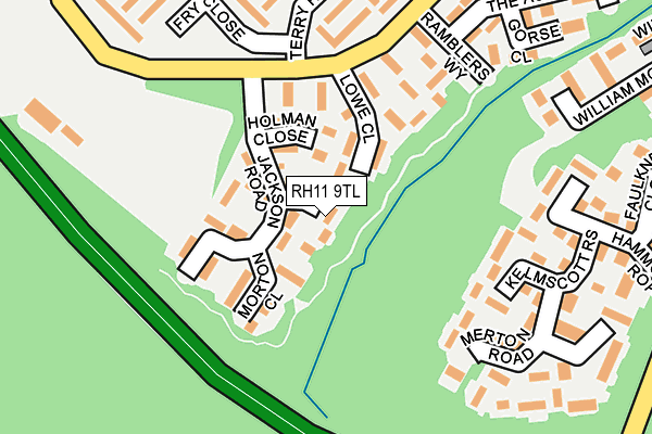 RH11 9TL map - OS OpenMap – Local (Ordnance Survey)