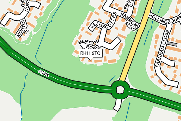 RH11 9TQ map - OS OpenMap – Local (Ordnance Survey)