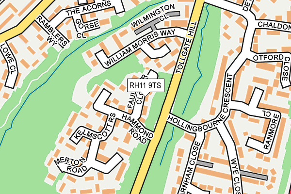 RH11 9TS map - OS OpenMap – Local (Ordnance Survey)