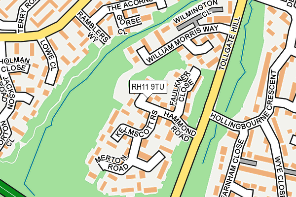 RH11 9TU map - OS OpenMap – Local (Ordnance Survey)