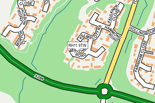 RH11 9TW map - OS OpenMap – Local (Ordnance Survey)