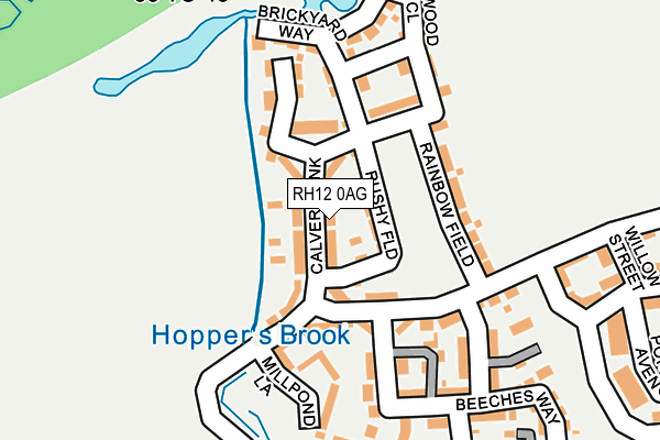 RH12 0AG map - OS OpenMap – Local (Ordnance Survey)