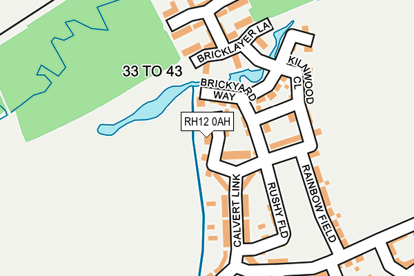 RH12 0AH map - OS OpenMap – Local (Ordnance Survey)