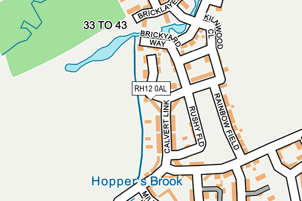 RH12 0AL map - OS OpenMap – Local (Ordnance Survey)