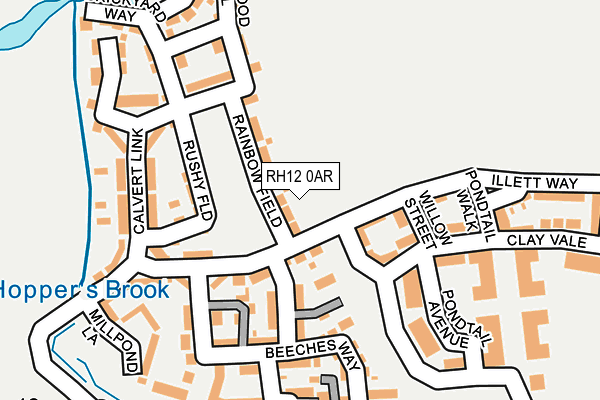 RH12 0AR map - OS OpenMap – Local (Ordnance Survey)