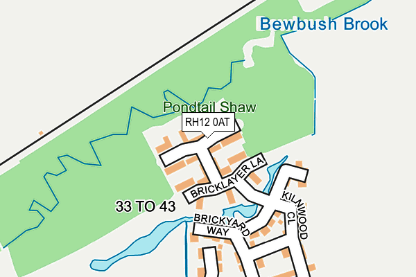 RH12 0AT map - OS OpenMap – Local (Ordnance Survey)