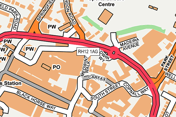 RH12 1AG map - OS OpenMap – Local (Ordnance Survey)