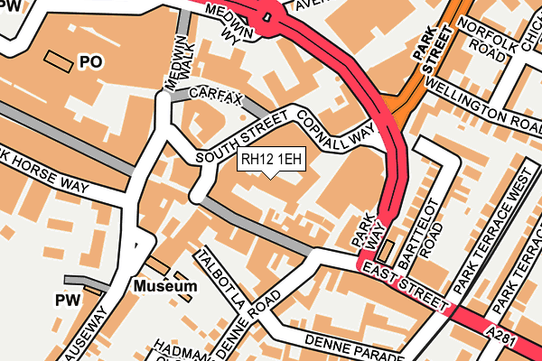 RH12 1EH map - OS OpenMap – Local (Ordnance Survey)