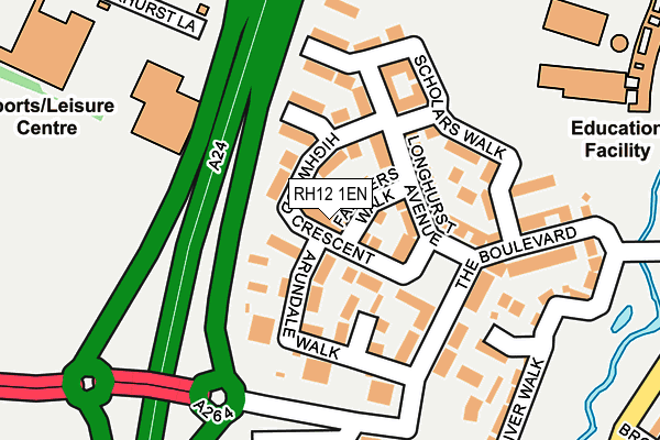 RH12 1EN map - OS OpenMap – Local (Ordnance Survey)