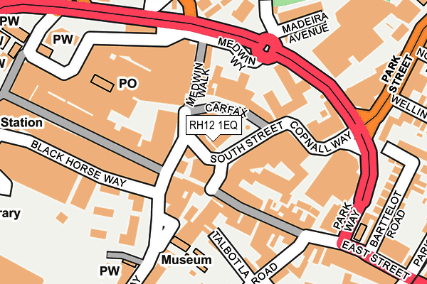 RH12 1EQ map - OS OpenMap – Local (Ordnance Survey)