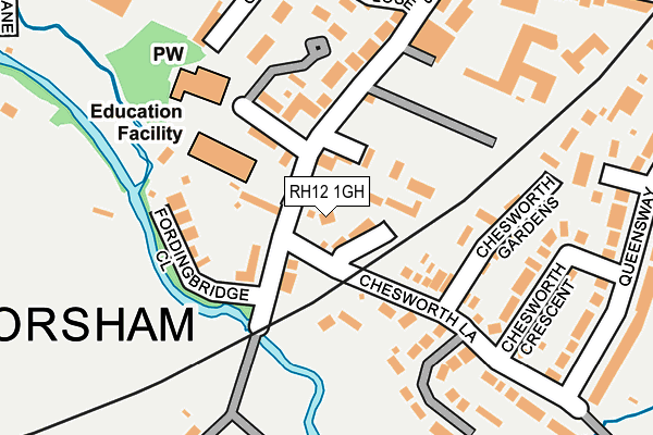 RH12 1GH map - OS OpenMap – Local (Ordnance Survey)