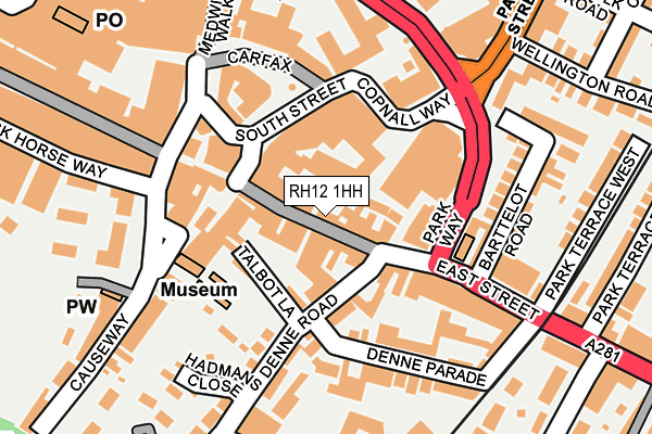 RH12 1HH map - OS OpenMap – Local (Ordnance Survey)