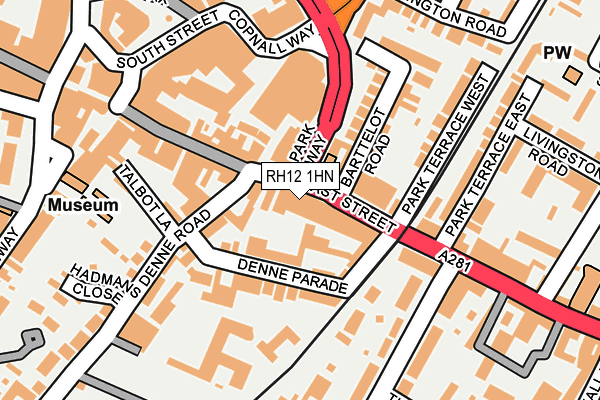 RH12 1HN map - OS OpenMap – Local (Ordnance Survey)