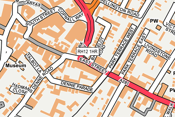 RH12 1HR map - OS OpenMap – Local (Ordnance Survey)